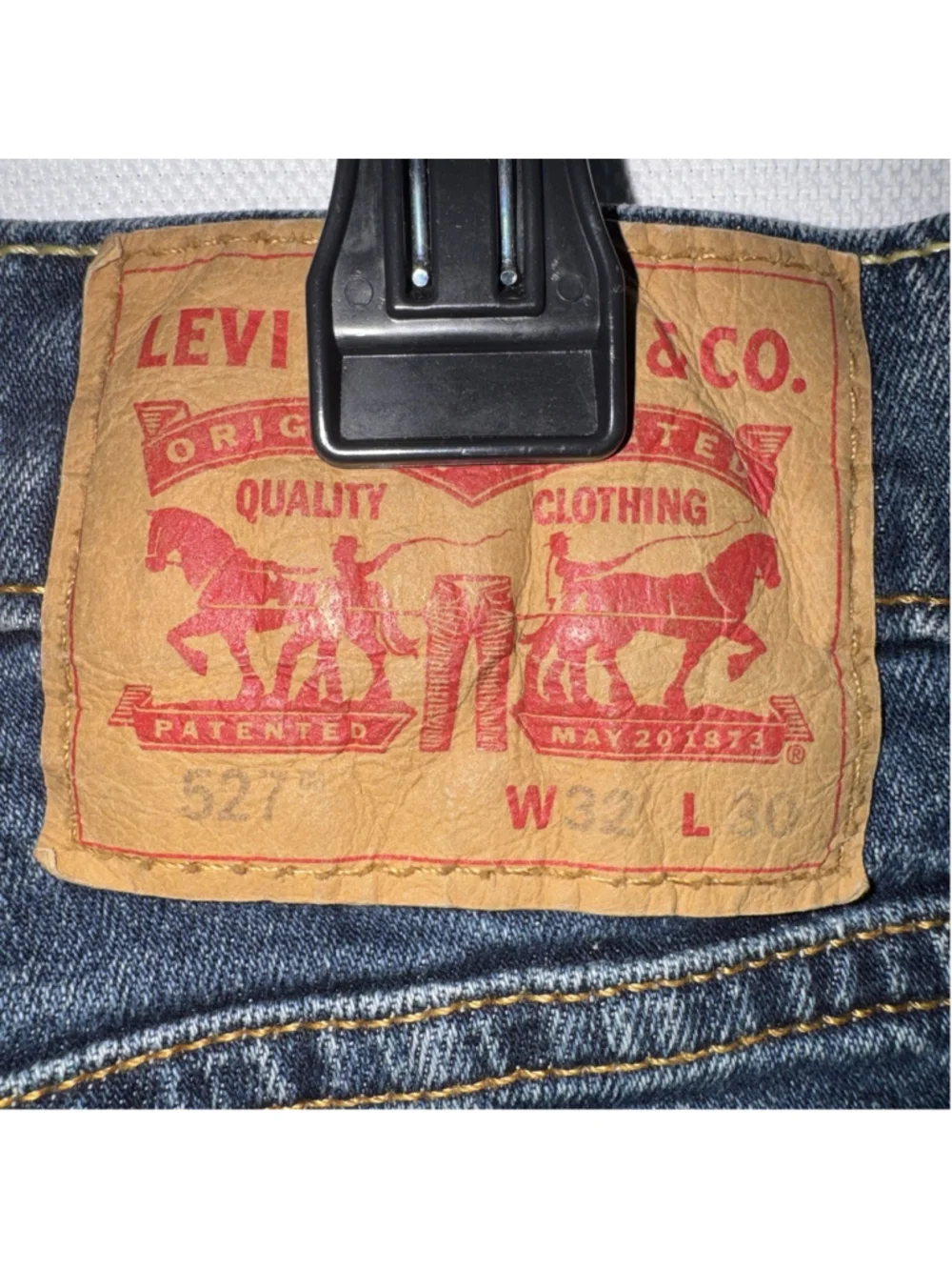 levis 527 bootcut jeans mens 32x30 Wiskered Dark Wash Western Cotton